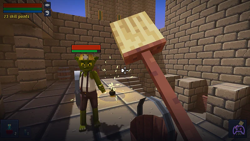 The Adventures of Sir Kicksalot: вышел инди-экшн как Minecraft, но с боевкой Dark Messiah