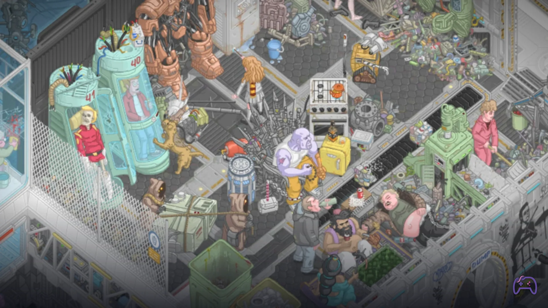 Floor796: браузер-игра где найти супергероев и мемы среди космической станции