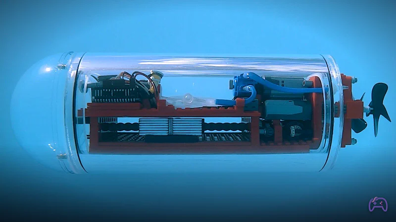 YouTuber собрал работающую подводную лодку из Lego и спустил её в реку