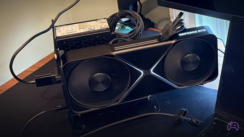 M5 Max MacBook Pro с RTX 5090 в eGPU доке разогнала Cyberpunk 2077 до 100+ FPS